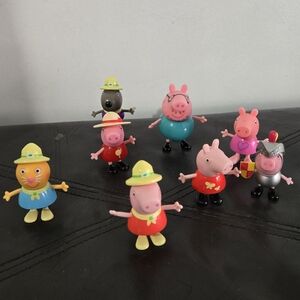 8 Peppa Pig Characters 1" 2" & 3" Figures Cake Toppers Replacement Figures